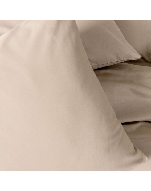 Parure housse de couette Plain beige