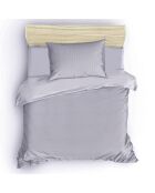 Parure housse de couette Lylium grise