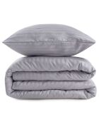 Parure housse de couette Lylium grise