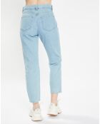 Jean en Coton Bio Capri boutons bleu clair