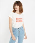 T-Shirt en Coton Bio Sisters blanc