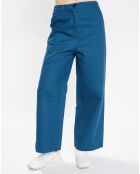 Pantalon 7/8 en twill de coton biologique Clément bleu foncé