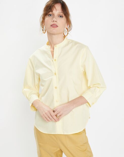 Chemise en Coton Popeline Bio Pippa jaune