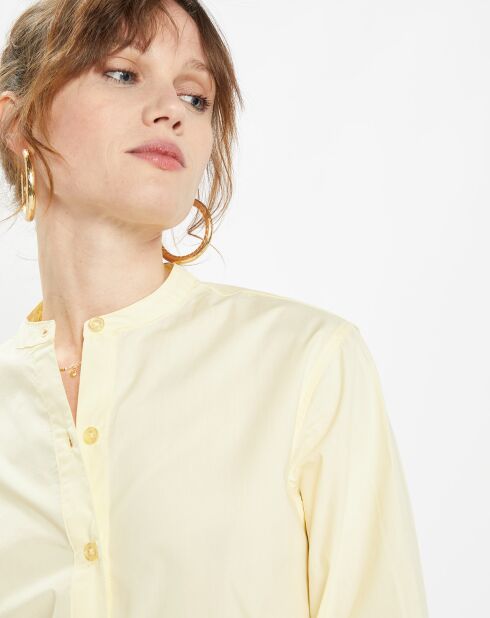 Chemise en Coton Popeline Bio Pippa jaune