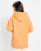 Sweat à capuche en Coton Bio Bahut orange moyen