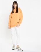 Sweat à capuche en Coton Bio Bahut orange moyen