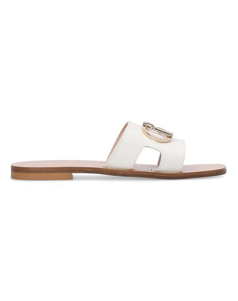 Mules en Cuir Elia blanches