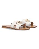 Mules en Cuir Elia blanches