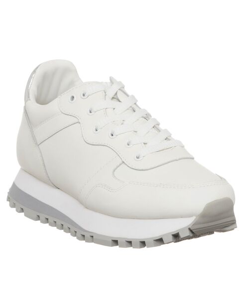 Sneakers plateforme en Cuir Valentine blanches
