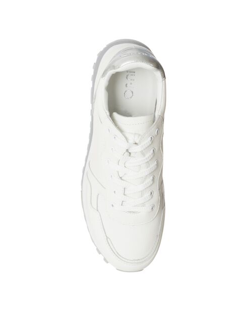 Sneakers plateforme en Cuir Valentine blanches