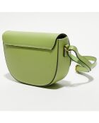 Sac bandoulière en Cuir Kena vert pistache - 22x16x5.5 cm