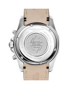 Montre Homme Quartz en Cuir Volcan noir/argenté