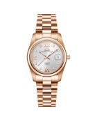 Montre Femme Quartz en Acier Lugano Diamant 0.36 ct doré rose