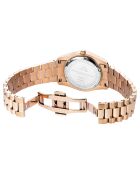 Montre Femme Quartz en Acier Lugano Diamant 0.36 ct doré rose