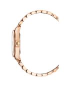 Montre Femme Quartz en Acier Lugano Diamant 0.36 ct doré rose