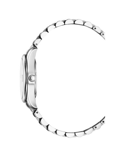 Montre Femme Quartz en Acier Lugano VI Diamants 0.495 ct argenté/violet