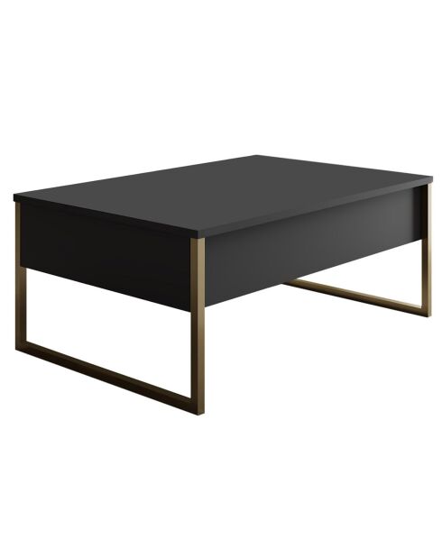 Table basse Luxe anthracite/doré