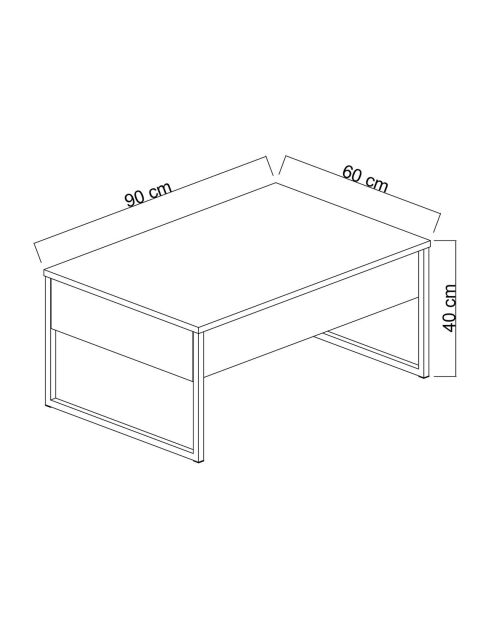 Table basse Luxe anthracite/doré