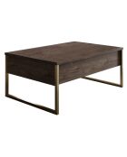 Table basse Luxe noyer/doré