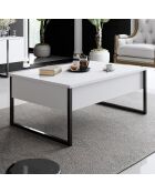 Table basse Luxe blanc/noir