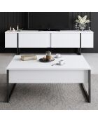 Table basse Luxe blanc/noir