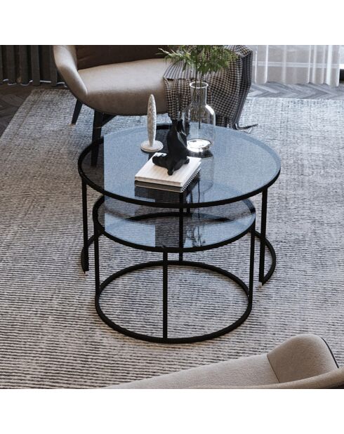 2 Tables basses gigognes Tokyo noires