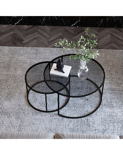 2 Tables basses gigognes Tokyo noires