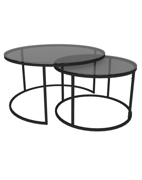 2 Tables basses gigognes Tokyo noires