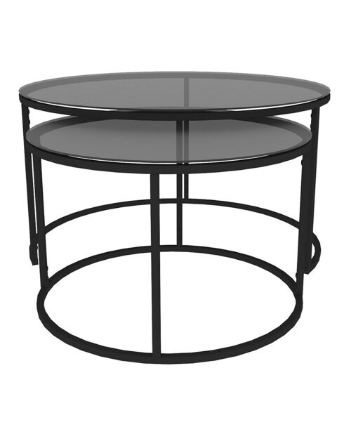 2 Tables basses gigognes Tokyo noires