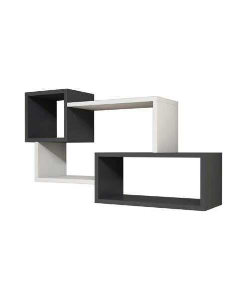 Estantería de pared afro blanco/antracita