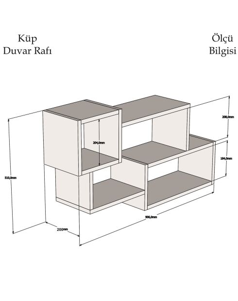 Wandregal Afro weiß/anthrazit