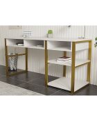Bureau Emro blanc/doré