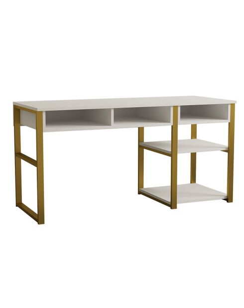Bureau Emro blanc/doré