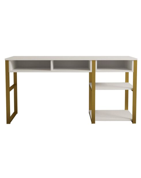 Bureau Emro blanc/doré