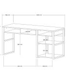 Bureau Emro blanc/doré