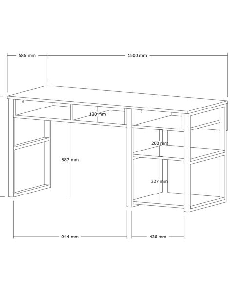 Bureau Emro blanc/doré