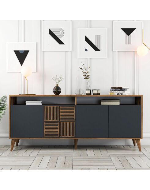 Buffet Milan noyer/anthracite