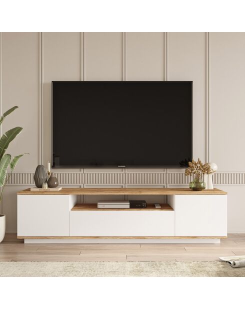 Meuble TV FR7 pin/blanc