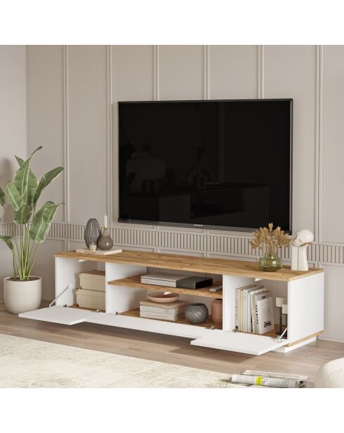 Meuble TV FR7 pin/blanc
