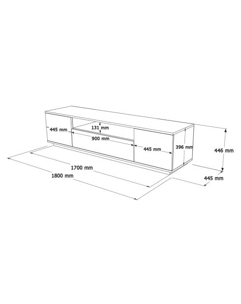 Meuble TV FR7 pin/blanc