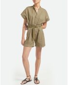 Combinaison en Coton & Lin Atalante verte