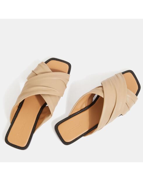 Mules Gabriella in pelle beige
