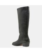 Bottes en Cuir Bergam noires - Talon 5 cm