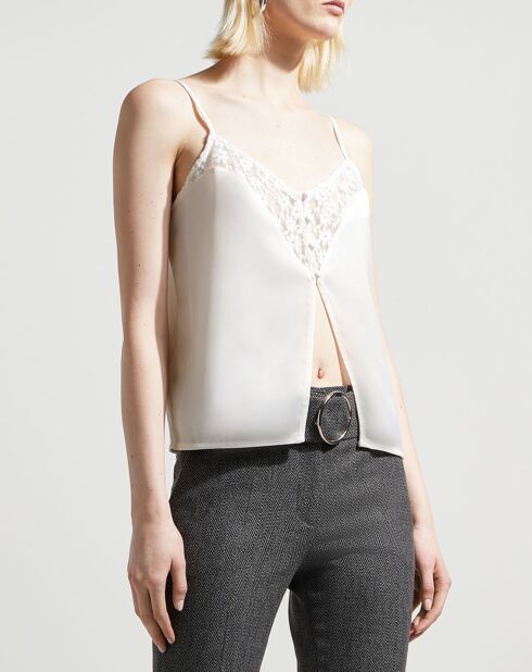 Camisola Forcina de satén blanca