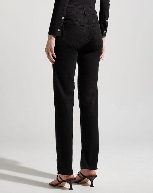 Jeans slim elasticizzati Elody con spacco sul fondo nero
