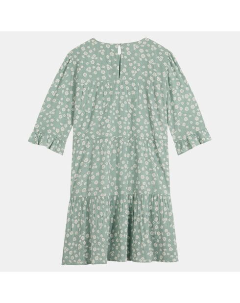 Robe Jalila à fleurs bleue