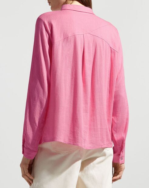 Chemise en Lin mélangé Leane rose vif