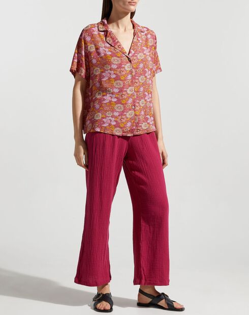 Chemise Leonie imprimée rose