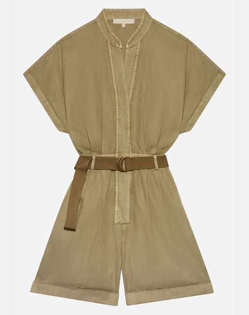 Combinaison en Coton & Lin Atalante verte