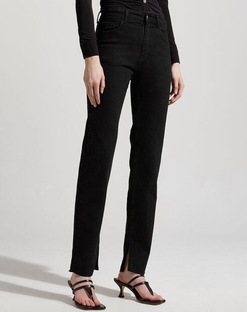 Jeans slim elasticizzati Elody con spacco sul fondo nero
